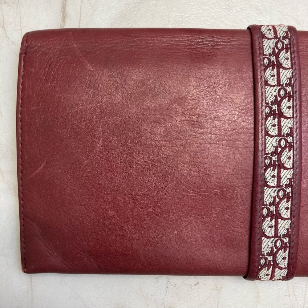 Dior vintage burgandy leather wallet - Picture 14 of 14